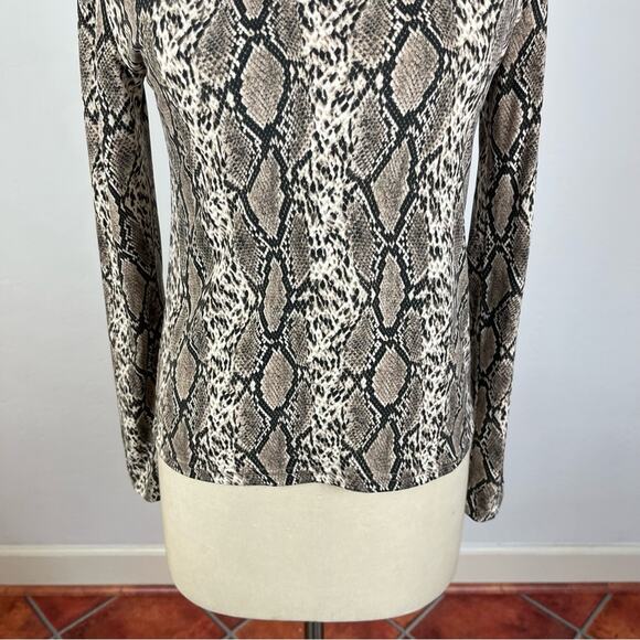 Oak + Fort Snake Print Mock Neck Top - Picture 4 of 7